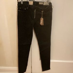 New brushed Black size 29 All Saints jeans with exposed zipper.
